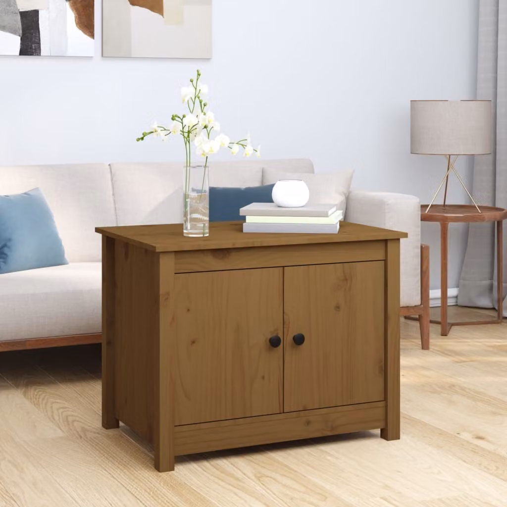 Maison Exclusive - Tavolino da salotto Marrone miele 71x49x55 cm Legno massello di pino