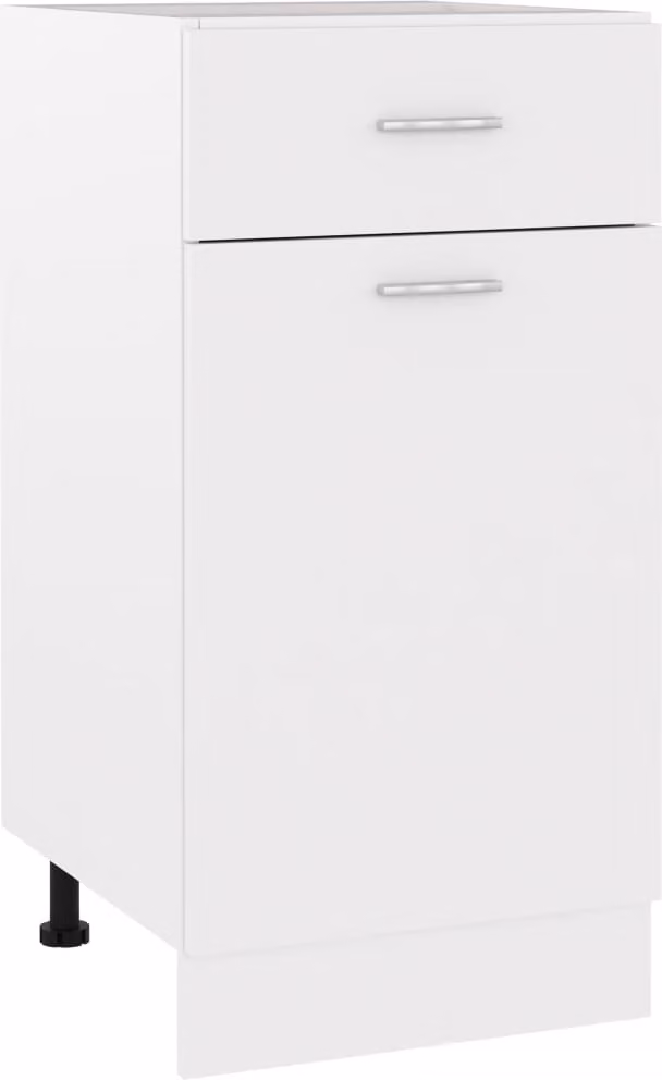 The Living Store Base a cassetti bianca 40x46x81,5 cm Materiale in legno
