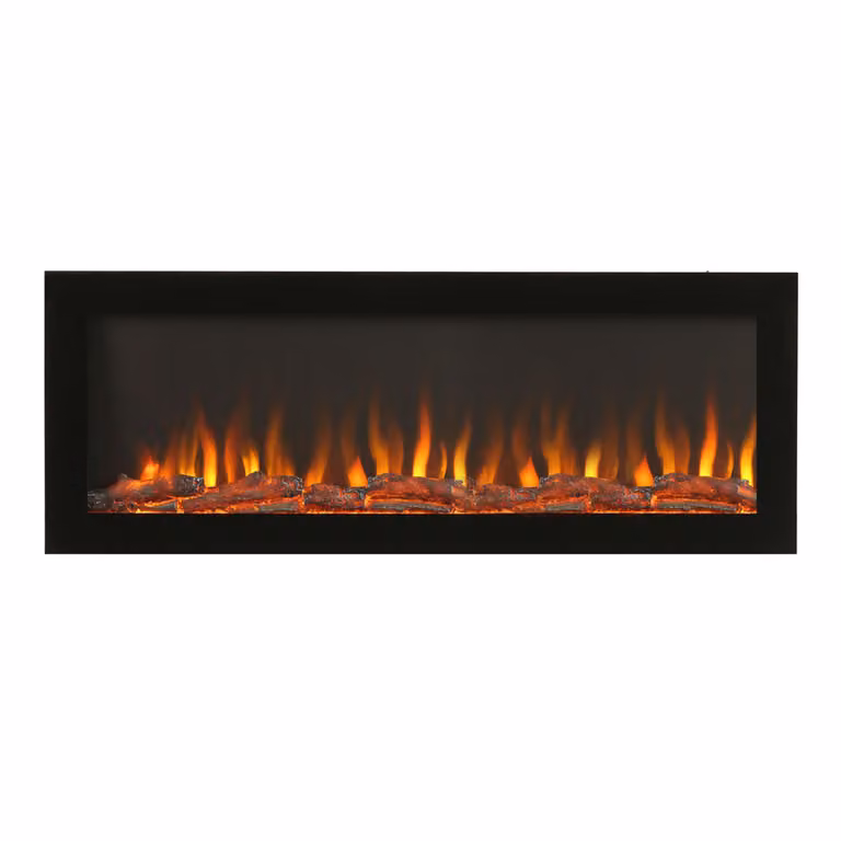 Camino Elettrico Moderno a Parete Nero da 40" -  Edge  - ECOSO by Hudson Reed