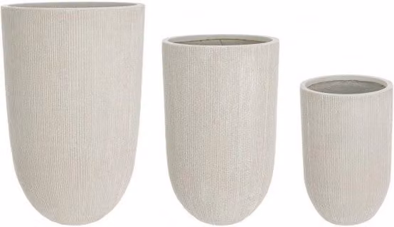 Set 3 Vasi Brush Alto Beige