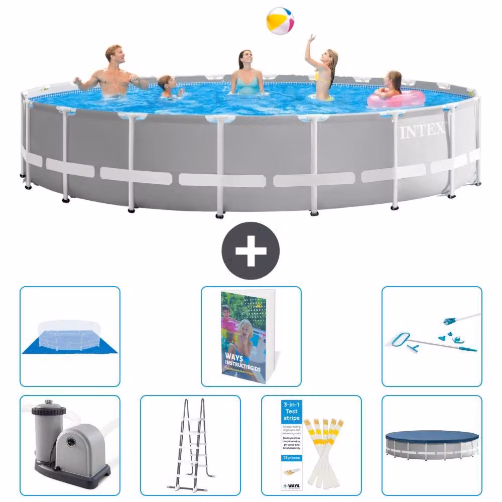 Struttura per piscina a forma di prisma - 610x132 cm - composta da 6 elementi - modello S573