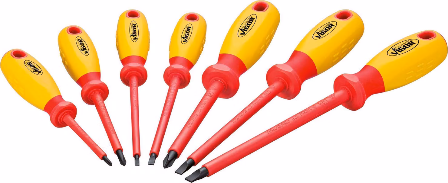Set di cacciaviti Vigor VDE, 7 pezzi V2027