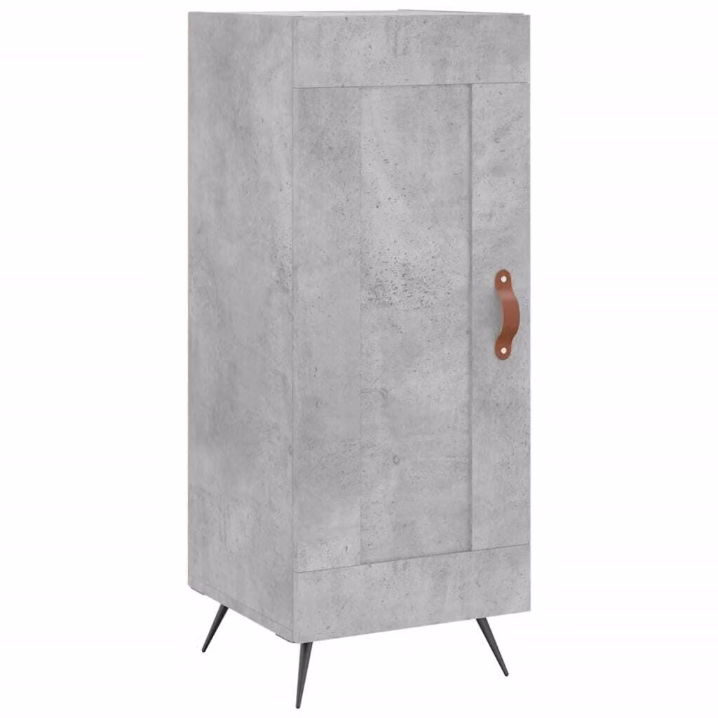 Credenza Grigio Cemento 34,5x34x90 cm in Legno Multistrato
