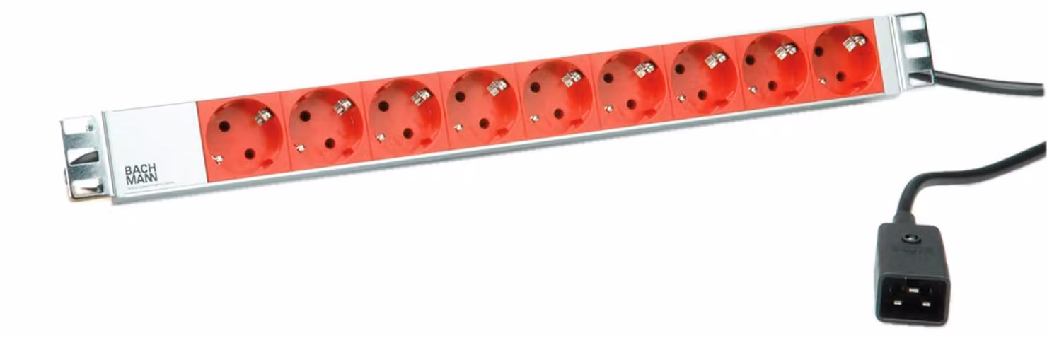 Bachmann 333.936 Innenraum 9AC-Ausgänge 2m Grau - Rot Verlängerungskabel (333936)