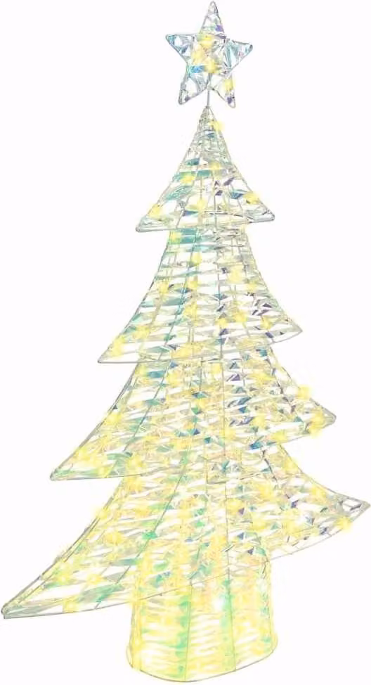 Albero di Natale con 120 LED Bianco caldo 120,5 cm PET