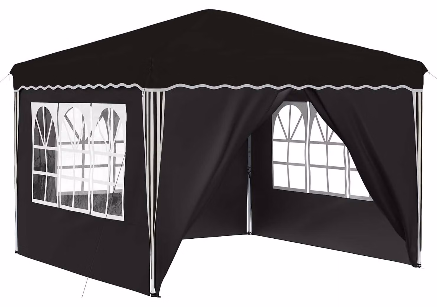 Tenda per feste a pop-up 288 x 288 x 245 cm Nero Tessuto Oxford