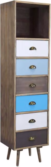 Cassettiera per soggiorno Industrial in Legno cm 40x36 5x144 - WILLY