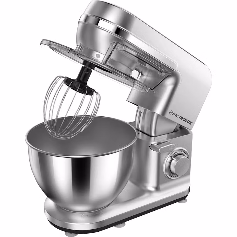 Impastatrice Multifunzione Dictrolux Silver Planet in Acciaio Inox, Capacità 6,2 litri, 1300 Watt, Colore Silver