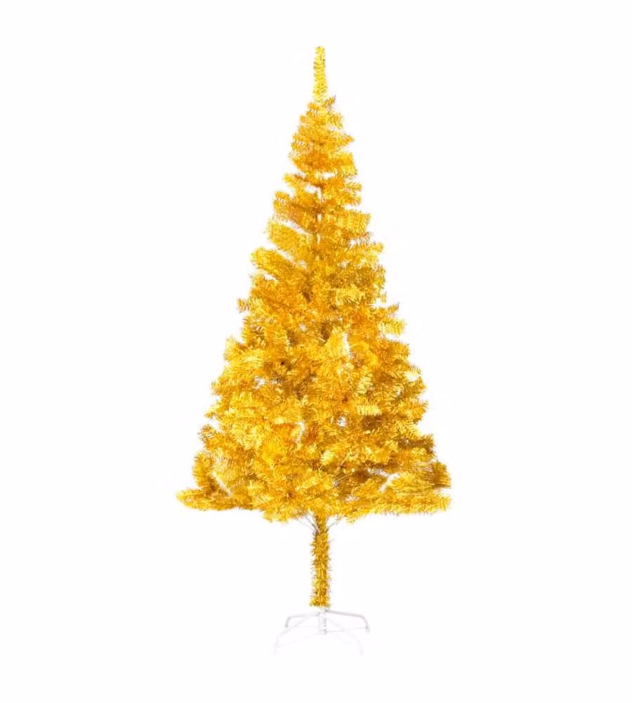 Set Albero Natale Artificiale con LED e Palline Oro 180cm PET