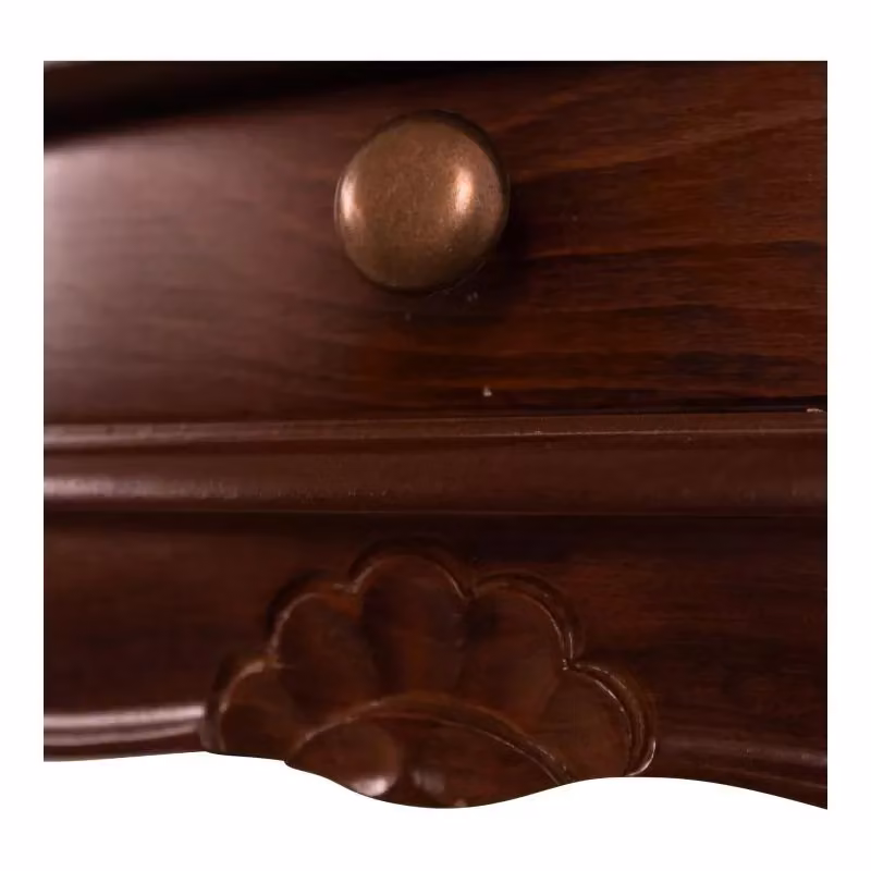 Consolle in legno stile arte povera con 1 cassetto, color noce scuro, L: 101 cm, P: 36 cm, H: 77 cm - Mobili 2G – 2