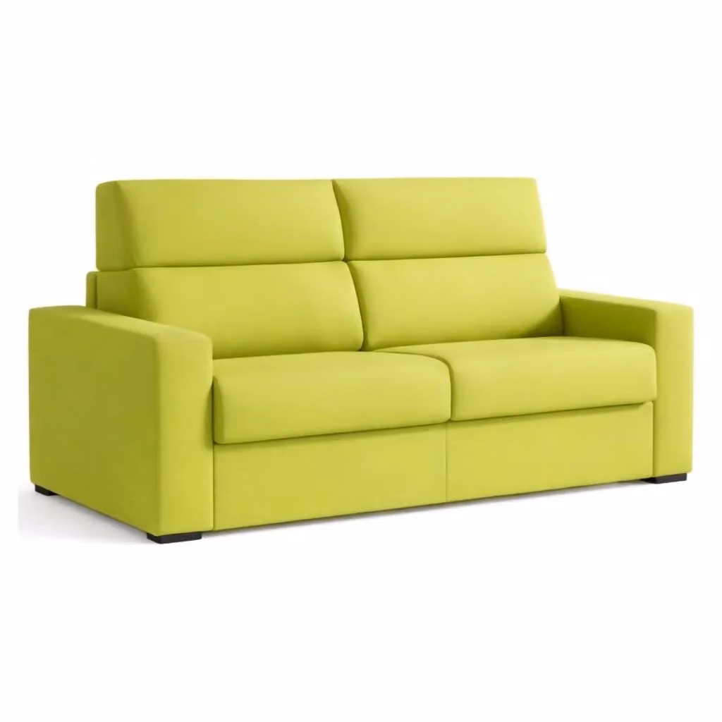 Divano Letto Ecate DMORA a 2 Posti con Copertura Sfoderabile in Tessuto Verde, L: 200 cm, P: 95 cm – 2