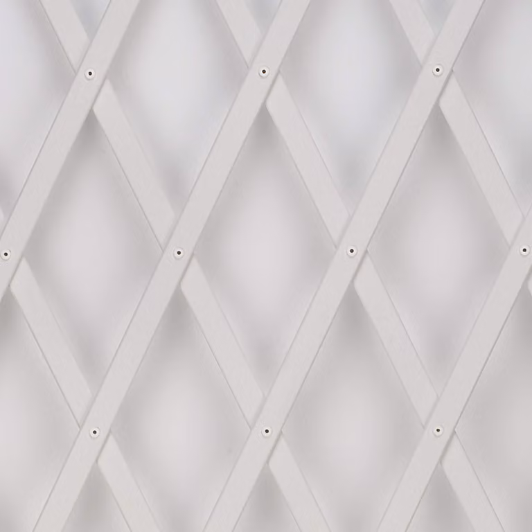 Solidchoice - Recinzione da giardino in PVC espandibile, ideale per piante rampicanti (bianco)