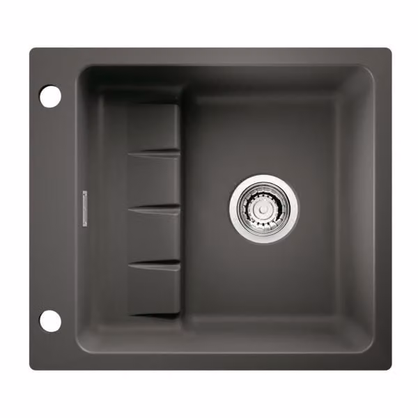 NABER 1091012 Lavello da incasso PickUP F con miscelatore premium a leva, a partire da 600 mm di larghezza del mobile, Vetroceramica, ardesia