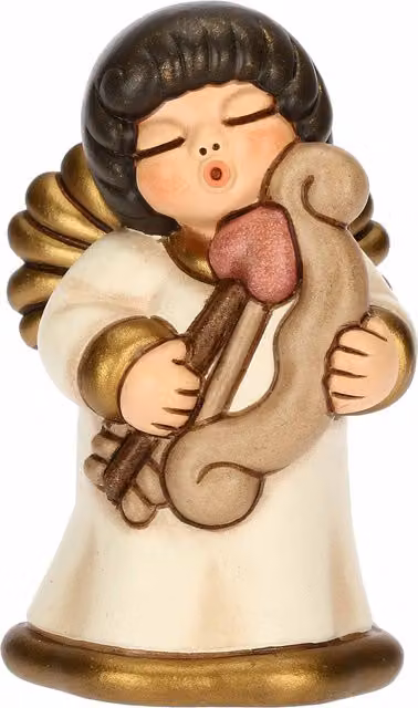 Angelo Amore con arco e freccia Angel Love THUN in ceramica bianca, piccolo