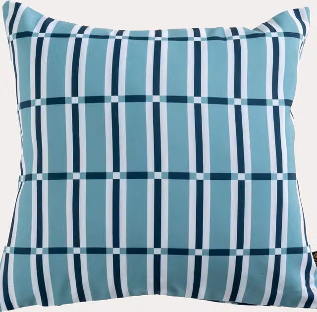 Cuscino da giardino Madeira Kenay Home, fantasia grafica verde e blu, L 45 x P 45 x H 45 cm