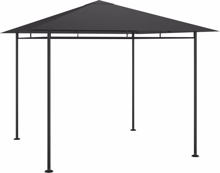 The Living Store Gazebo 3x3x2,7 m Antracite 180 g/m²