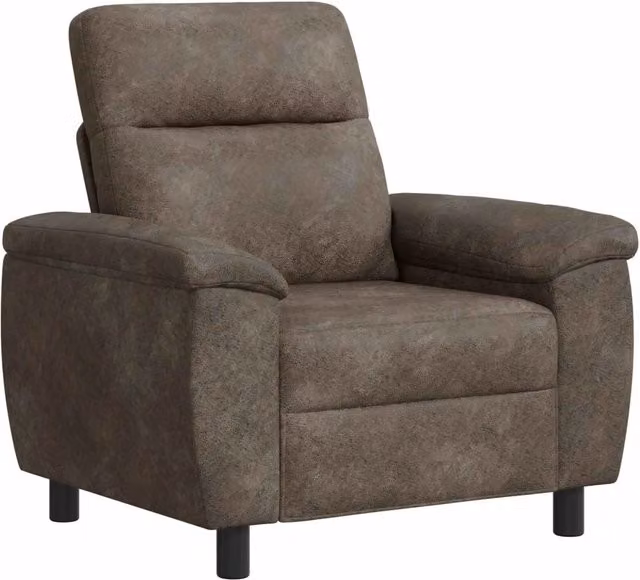 Divano moderno vidaXL in ecopelle grigia con struttura in metallo e braccioli L/P/H: 95 x 90 x 95 cm