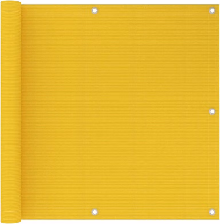 The Living Store Schermo privacy per balcone giallo 90x500 cm HDPE