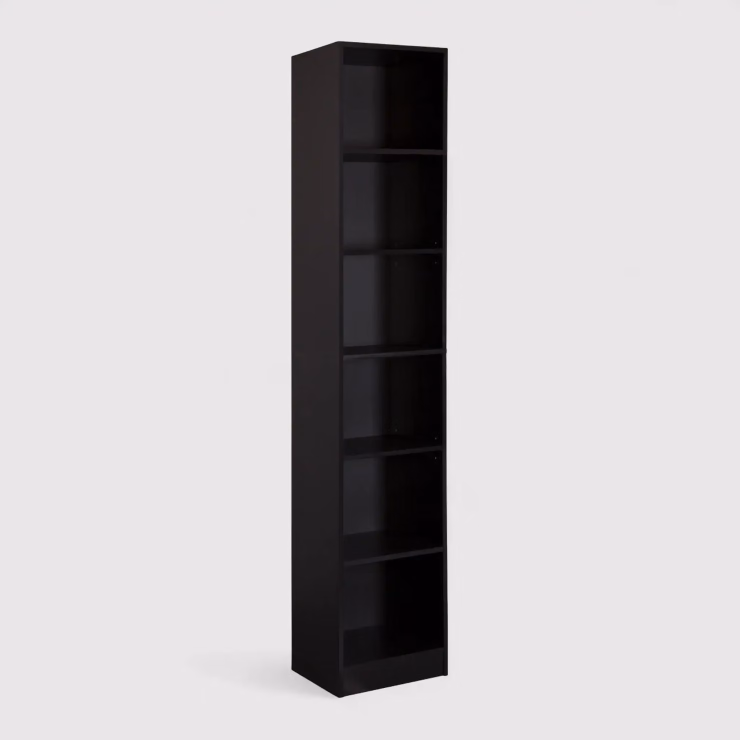 Suyuk - Libreria slim salvaspazio nera con 10 scaffali