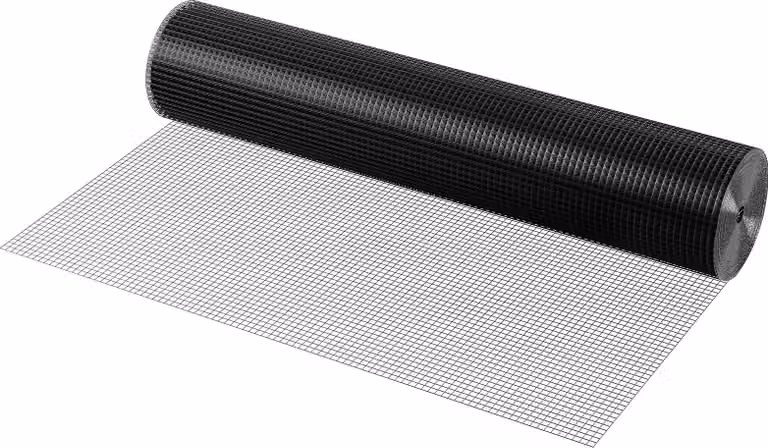 Rete metallica SucceBuy, rotolo di rete metallica zincata 48" x 50', filo per polli calibro 19, rete metallica rivestita in vinile per pollai, recinti per conigli e serpenti, recinti per pollame