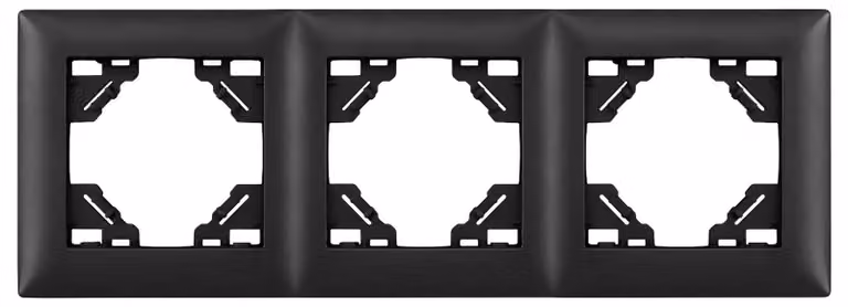 Placca Tripla Per Prese Toolight Oste Jnh015-3F Black