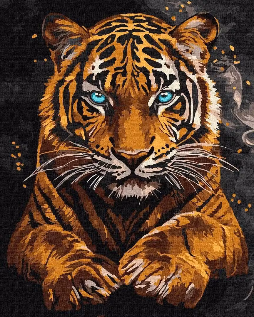 Dipingere con i numeri - Tigre selvaggia 40x50 cm - Ideyka