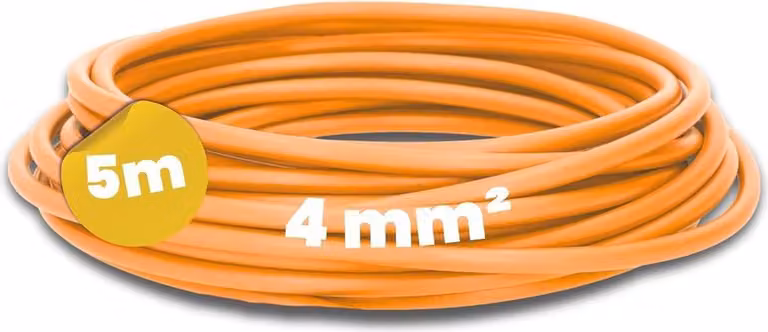 Kalitec 5 metri H07V-K 4 mm² arancione Cavo di cablaggio I Cavo flessibile I Treccia 4 mm² I Cablaggio a trefoli sottili I Cavo singolo I Cavo monofilare per quadro elettrico I Filo di commutazione