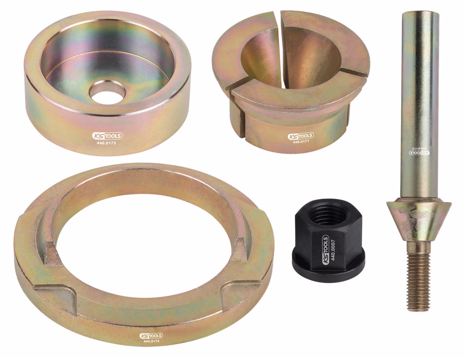 KS TOOLS Set di mozzi ruota, anteriore per Renault, 7 pezzi ( 440.0170 )