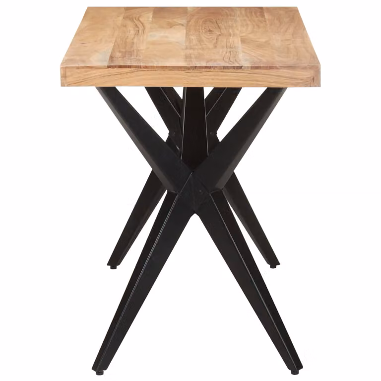 vidaXL Tavolo da pranzo 120x60x76 cm in legno massiccio di acacia