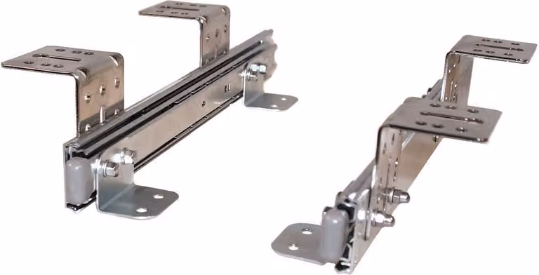 Guide telescopiche per cassettiere da 300 mm, altezza utile 47 mm, per montaggio sotto il piano