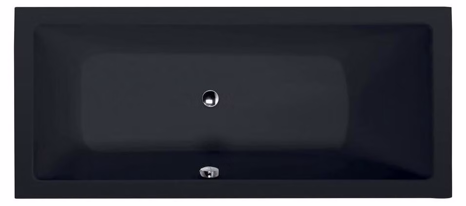 MIMOA vasca rettangolare 170x80x39cm, nero opaco