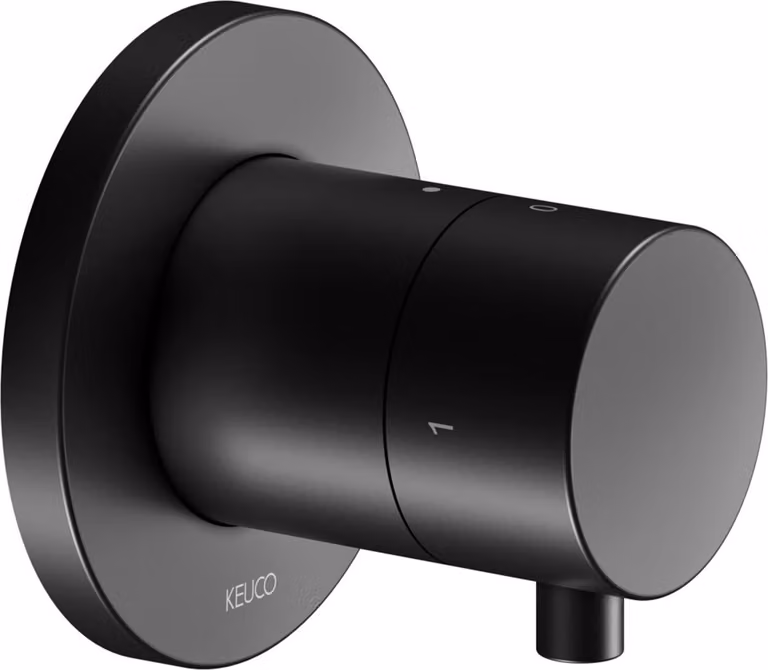 KEUCO IXMO Vanne d'inà encastrer pour 2 consommateurs avec poignée Comfort, avec arrêt, rosace ronde, 59557371001, 59557371001