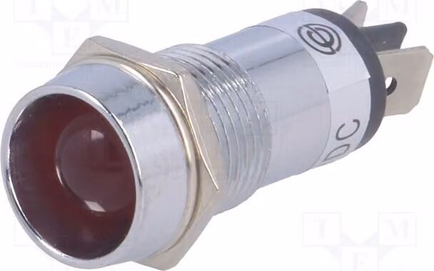 1 lampadina di controllo: LED, grado di protezione IP40, 24VDC, forma concava, apertura: Ø14,2mm, materiale: ottone, modello: R9-86L-01-24RED