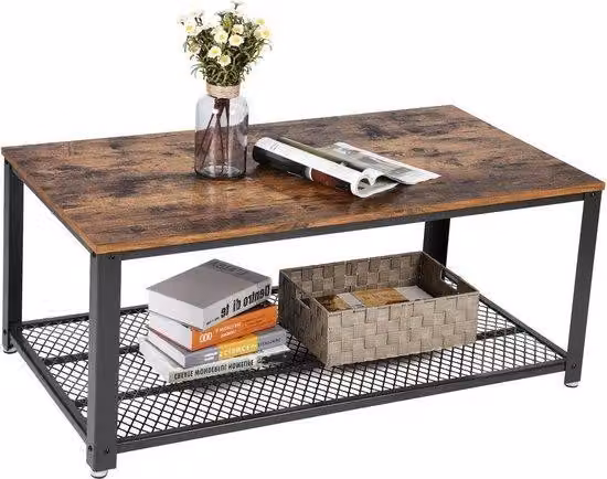 Tavolino da salotto vintage in legno - 105x45x60 cm - nero