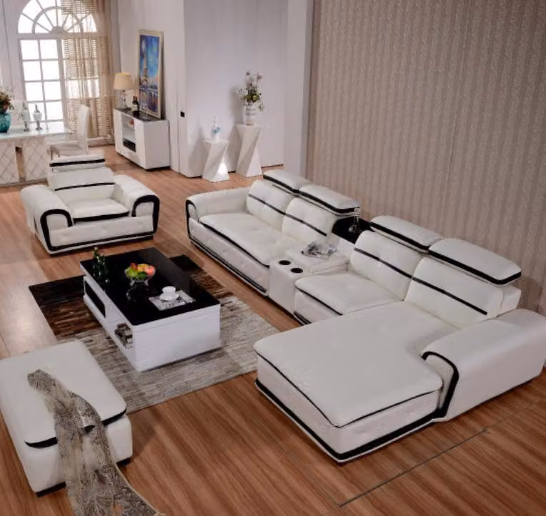 Luxus Eckgarnitur Ecksofa L-Form Polster Modern Relax Sitz Möbel Wohnlandschaft