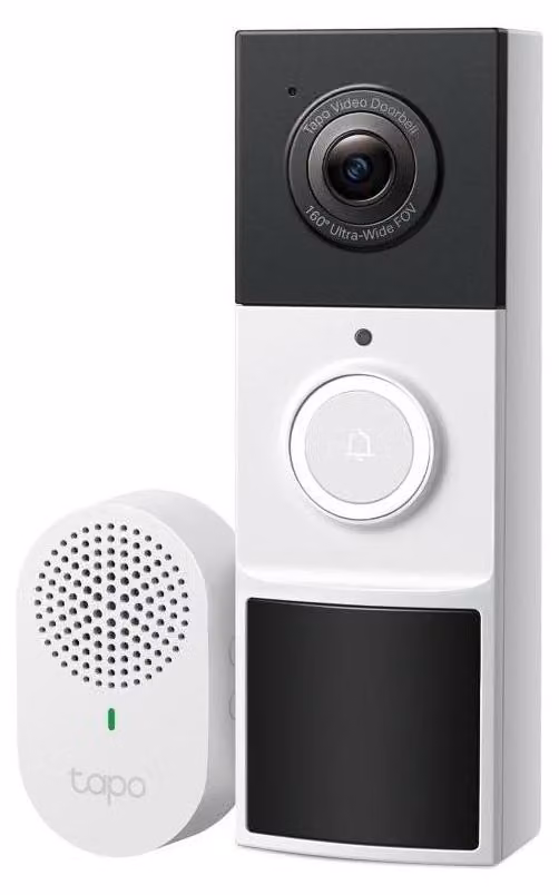 Tapo D210, videocitofono con risoluzione 2K, alimentazione a batteria, visione notturna, grado di protezione IP65, con intelligenza artificiale e connessione Wi-Fi