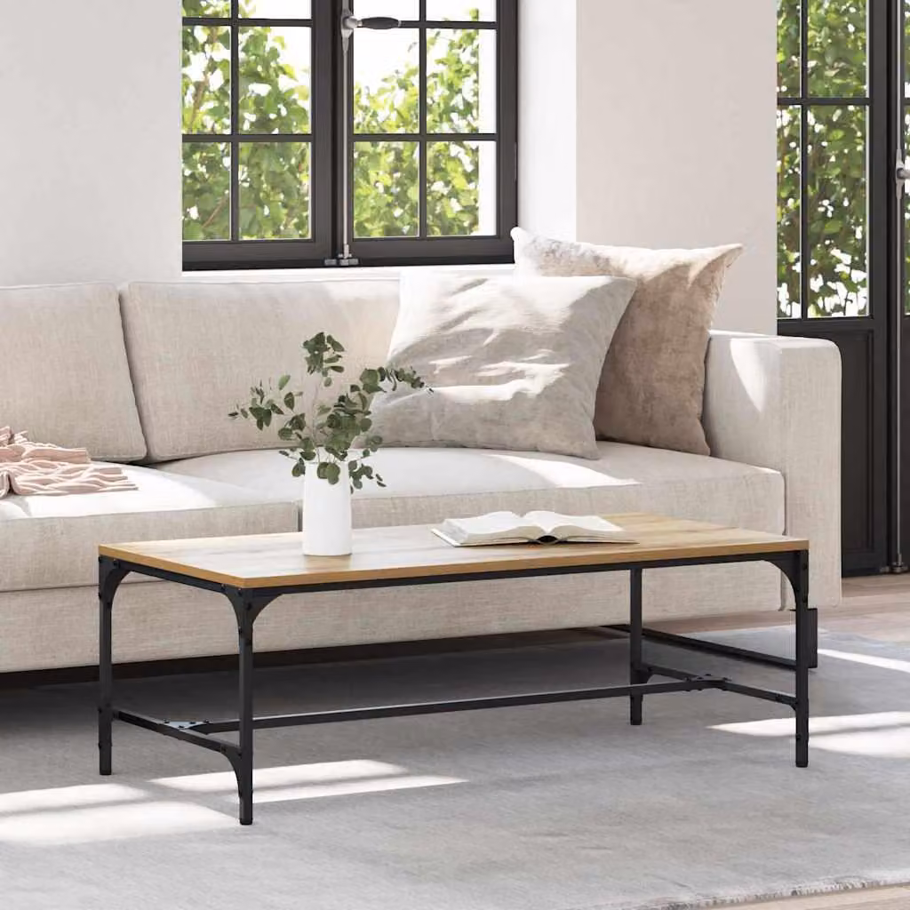 Maison Exclusive - Tavolino Artisan in rovere 100 x 50 x 35 cm Materiale ligneo