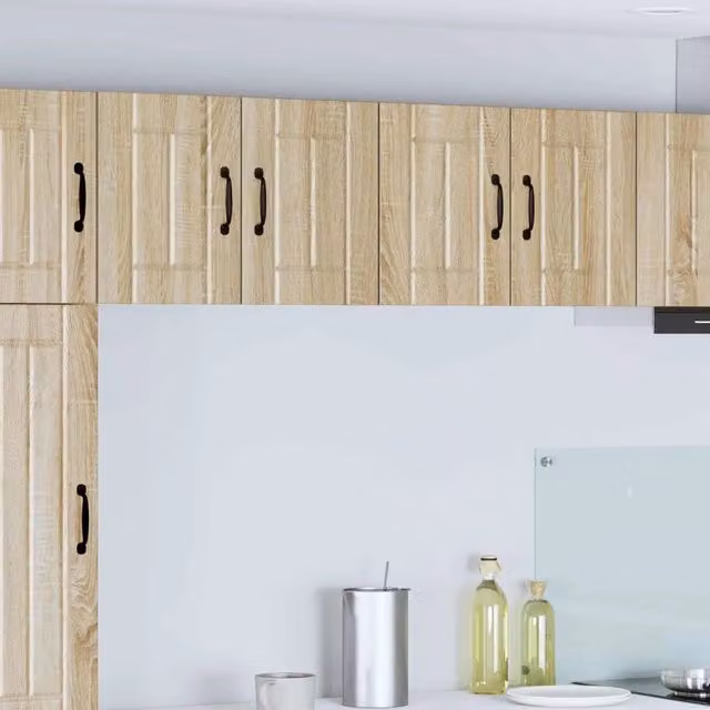 Set di 2 mobili pensili da cucina moderni vidaXL in legno marrone con ante a battente L: 60 cm, P: 31 cm, H: 40 cm