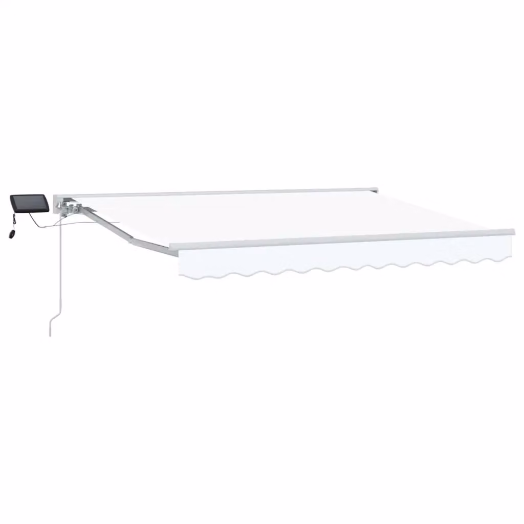 Cornice per tendalino manuale con LED in alluminio e poliestere Bianco L: 300 cm, P: 250 cm – 2