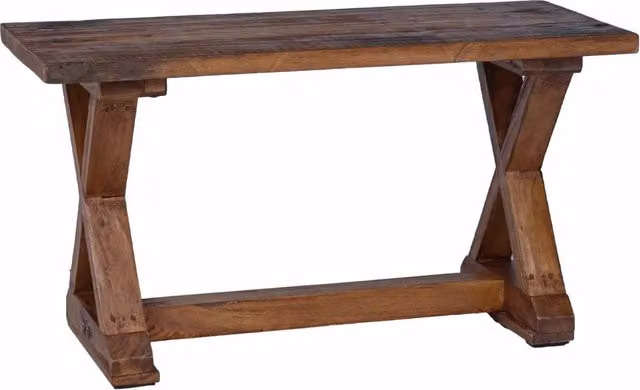 Panchina in legno massello di recupero Naturale DESIGN IN L: 85 cm, P: 35 cm, H: 46 cm