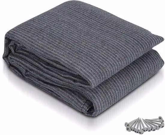 Base della tenda, parte inferiore della tenda, 250 x 600 cm, grigio-blu, 13 picchetti