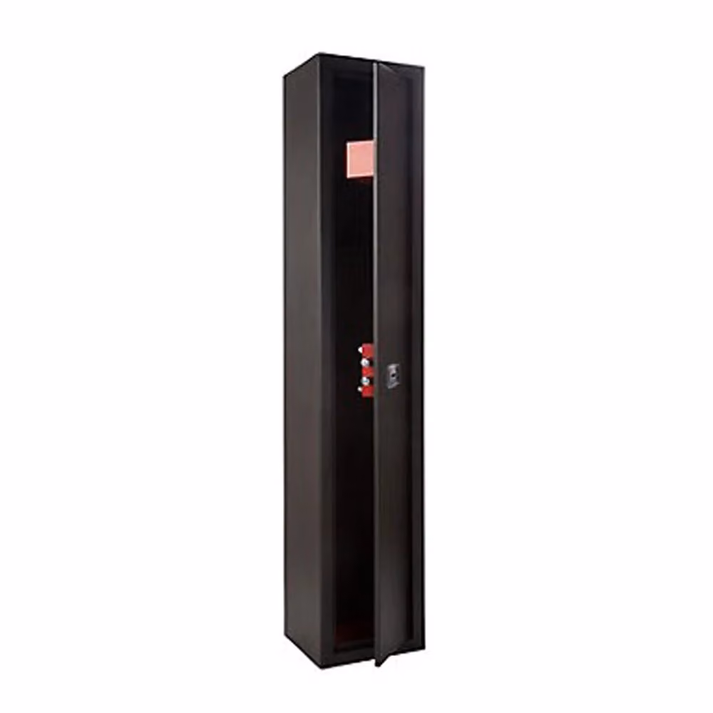 Armadietto in acciaio Technomax TCH/3 per 3 fucili, colore nero, L 24 cm x H 20.5 cm x P 125.5 cm – 2