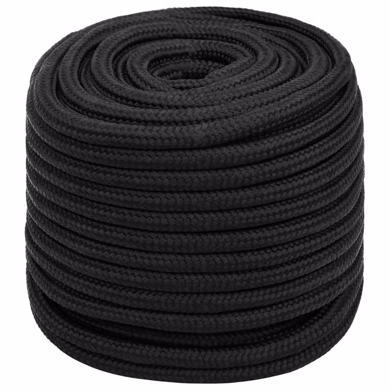 vidaXL Corda multiuso in plastica nera da 16 mm, lunghezza 100 m