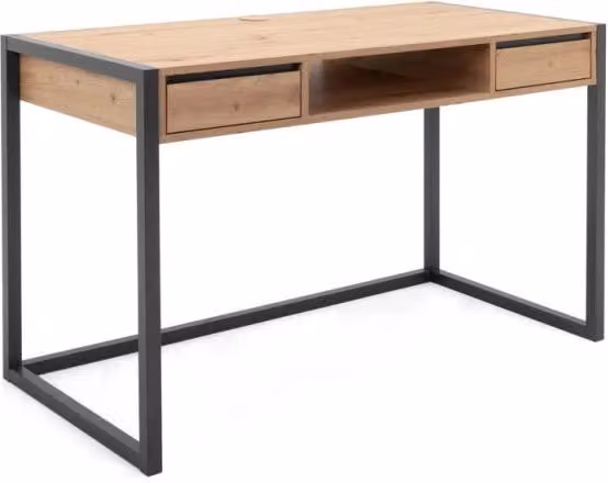 Scrivania 120x60x75 cm Denver 30 quercia antracite
