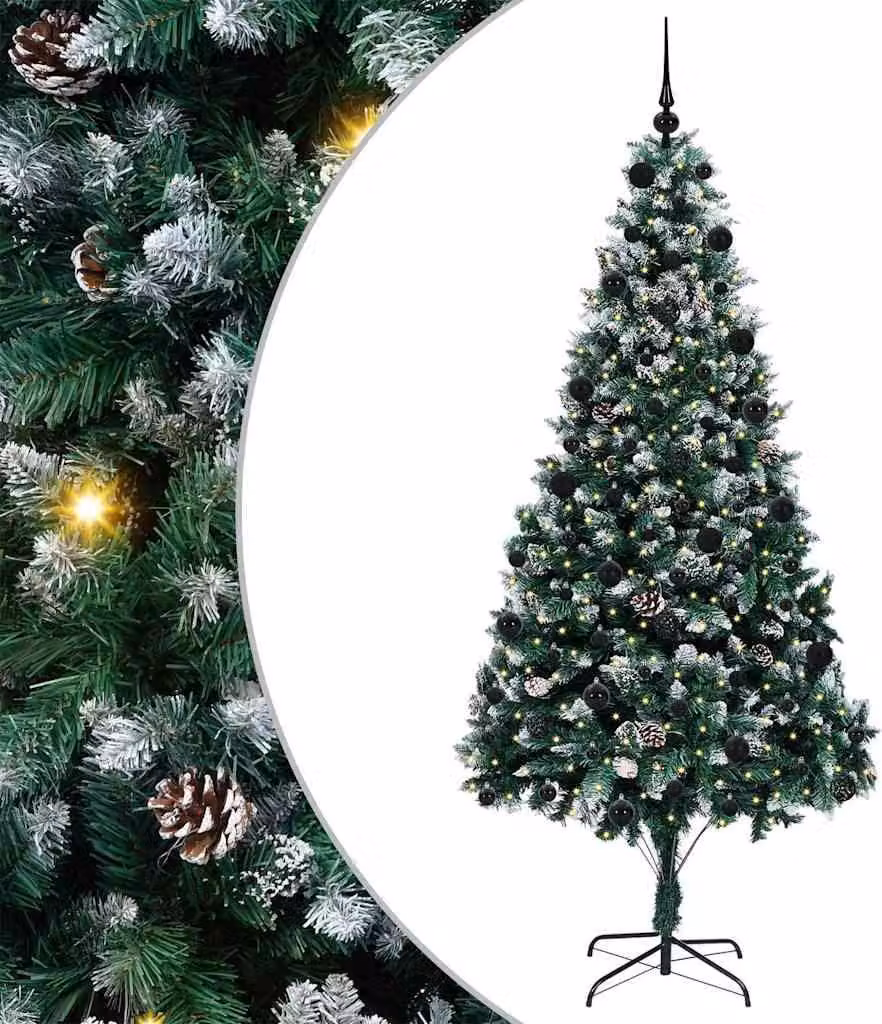 Albero di Natale artificiale con 300 LED Verde 210 cm