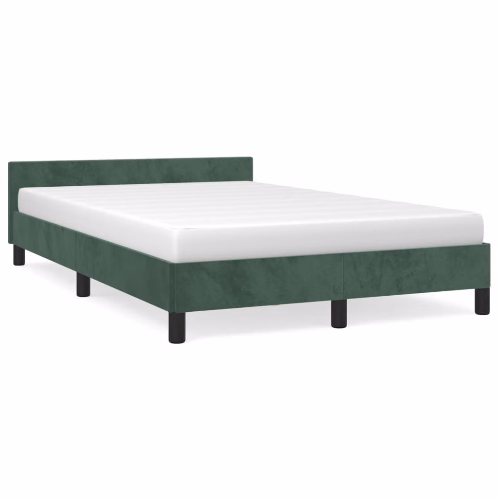 Giroletto senza Materasso Verde Scuro 120x200 cm in Velluto