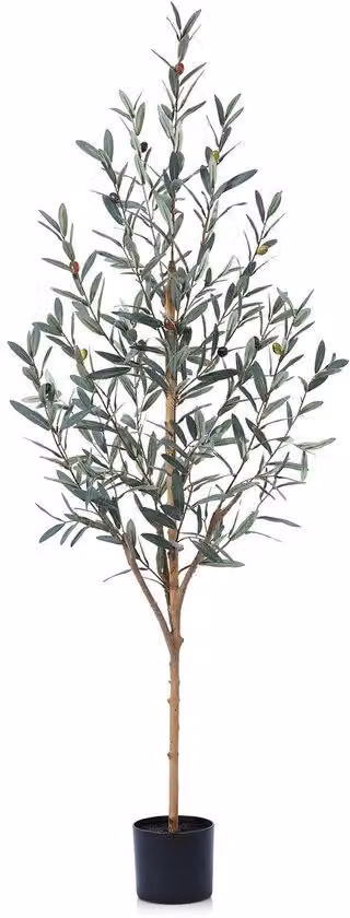 Decorazione artificiale a forma di ulivo, 150 cm, per balcone e soggiorno (1 pezzo)