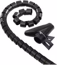 Passacavi Hama a spirale flessibile colore nero