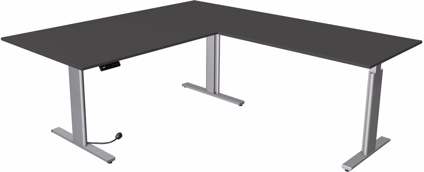 Kerkmann 2359 Kerkmann Move 3 höhenverstellbarer Schreibtisch anthrazit L-Form
