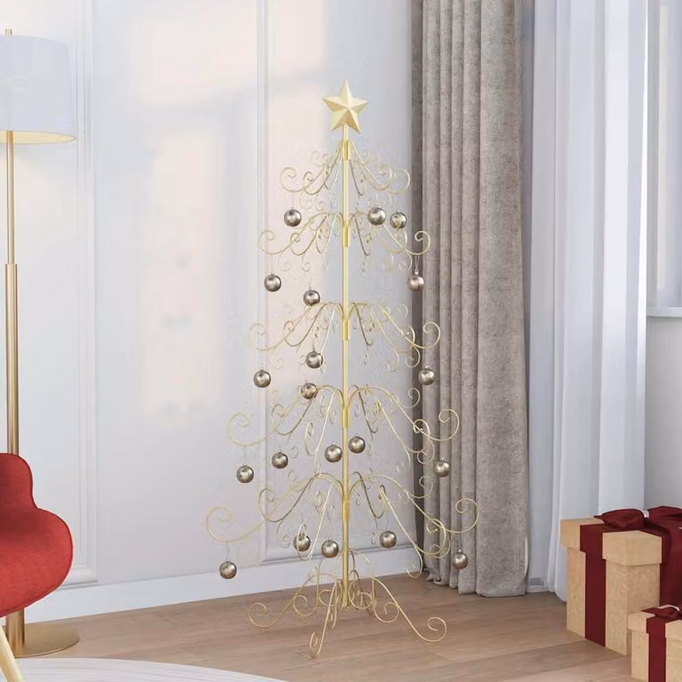 Maison Exclusive - Albero di Natale in metallo dorato 150 cm Acciaio verniciato a polvere